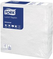 Tork servetten ft 30 x 30 cm, 1-laags, wit, pak van 100 stuks - thumbnail