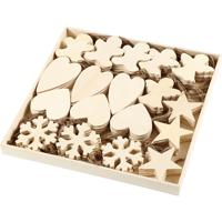 Creativ Company Ornamenten, afm 9-11 cm, dikte 4 mm, 90 stuk/ 1 doos