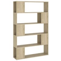 The Living Store Boekenkast Kamerverdeler - 100 x 24 x 155 cm - Sonoma Eiken