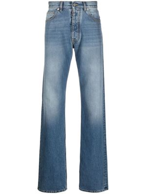 Maison Margiela jean droit à détails de coutures - Bleu