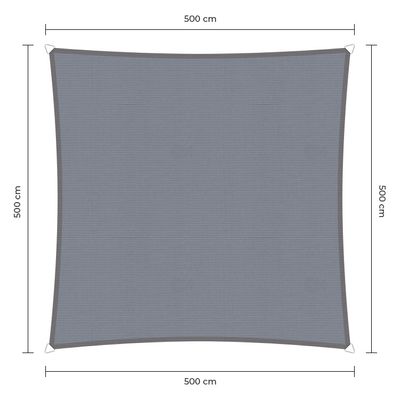 Sunfighter Waterproof vierkant grijs 5x5m.