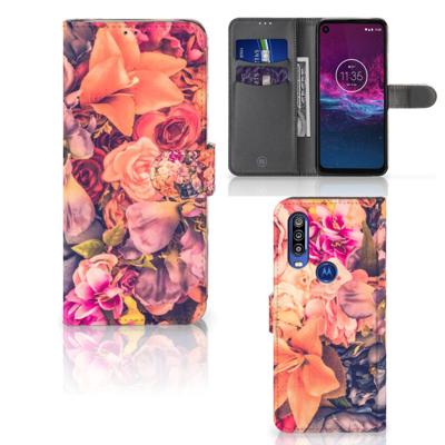 Motorola One Action Hoesje Bosje Bloemen