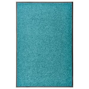 VidaXL Deurmat wasbaar 60x90 cm cyaan