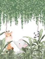 Dutch Cute Walls- Jungle Frnd Exp 212x280cm - CW6016-1