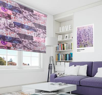 Rolgordijnen bloemen en planten lavendel