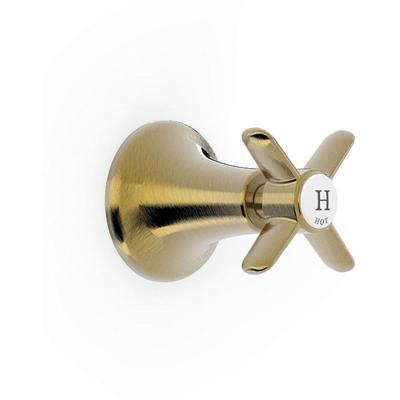 Tres Clasic stopkraan warm 1/2" bi x 1/2" bi Messing oud