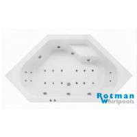 Whirlpool bad Rotman Rimini | 145x145 cm | Acryl | Elektronisch | Combisysteem | Wit - thumbnail