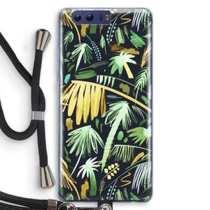 Tropical Palms Dark: Honor 9 Transparant Hoesje met koord