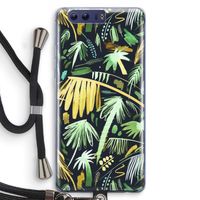 Tropical Palms Dark: Honor 9 Transparant Hoesje met koord