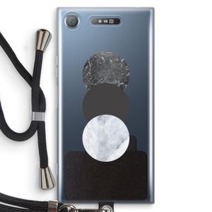 Marmeren cirkels: Sony Xperia XZ1 Transparant Hoesje met koord