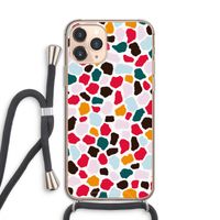 Colored Giraffe: iPhone 11 Pro Transparant Hoesje met koord