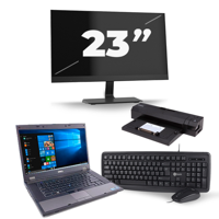Dell Latitude E5510 - Intel Core i3-1e Generatie - 15 inch - 8GB RAM - 240GB SSD - Windows 10 + 1x 23 inch Monitor