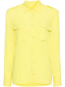 MSGM chemise à col italien - Jaune