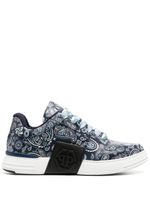 Philipp Plein baskets Super Street à motif cachemire - Bleu - thumbnail