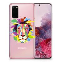 Samsung Galaxy S20 Telefoonhoesje met Naam Lion Color - thumbnail