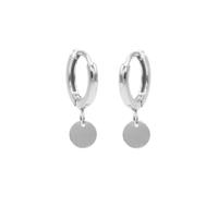Karma Oorringen Hinged Hoops Disc Zilver