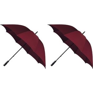 2x Golf stormparaplus bordeaux rood windproof 130 cm