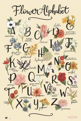 Poster Lily and Val Flowers Alphabet 61x91,5cm