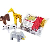 Magnetische dieren - KLEIN - 0071 - 4 grote grappige dierenpuzzel, zak - 16 stukjes - vanaf 12 maanden