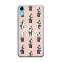 Cactus quote: iPhone XR Transparant Hoesje