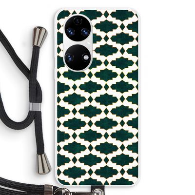 Moroccan tiles: Huawei P50 Transparant Hoesje met koord