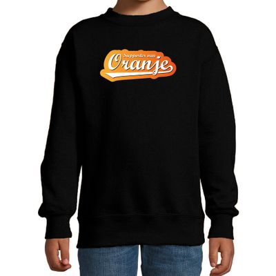 Supporter van oranje zwarte sweater / trui Holland / Nederland EK/ WK voor kinderen Supporter van oranje zwarte sweater / trui Holland / Nederland EK/ WK voor kinderen