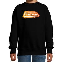 Supporter van oranje zwarte sweater / trui Holland / Nederland EK/ WK voor kinderen - thumbnail