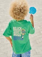 T-shirt jongen korte mouwen groen