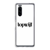 Topwijf Wit: Sony Xperia 5 Transparant Hoesje