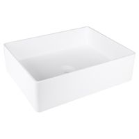 Differnz Solid Waskom 48.5x38x14cm Solid Surface Rechthoek Mat Wit 38.150.03