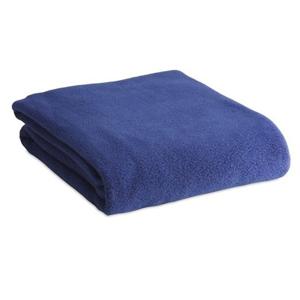 Fleece deken/plaid - blauw - 120 x 150 cm - Polyester fleece - 180 gram - lekker warm kleedje