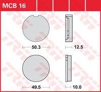TRW Remblokken, en remschoenen voor de moto, MCB16 Allround organisch