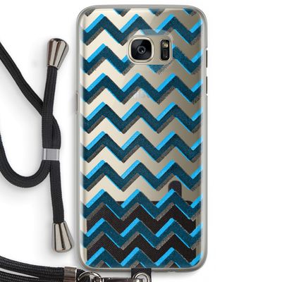Onderbroken lijn: Samsung Galaxy S7 Edge Transparant Hoesje met koord