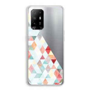 Gekleurde driehoekjes pastel: Oppo A94 5G Transparant Hoesje
