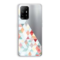 Gekleurde driehoekjes pastel: Oppo A94 5G Transparant Hoesje
