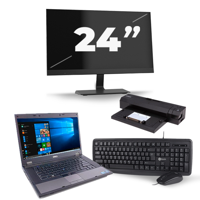 Dell Latitude E5510 - Intel Core i3-1e Generatie - 15 inch - 8GB RAM - 240GB SSD - Windows 10 + 1x 24 inch Monitor