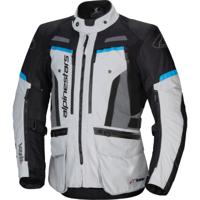 ALPINESTARS Bogotá Pro Drystar Jacket, Textiel motorjas heren, Ice Grijs-Zwart-Cyaan