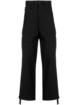 Moncler pantalon droit à patch logo - Noir