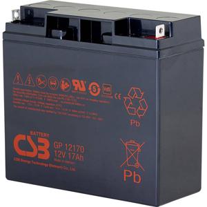 CSB Battery GP 12170 Standby USV Loodaccu 12 V 17 Ah Loodvlies (AGM) (b x h x d) 181 x 167 x 76 mm M5-schroefaansluiting Onderhoudsvrij, Geringe zelfontlading