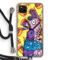 Loot Burger: Pixel 4a Transparant Hoesje met koord