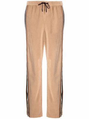 DSQUARED2 pantalon de jogging en velours côtelé à bande latérale - Tons neutres