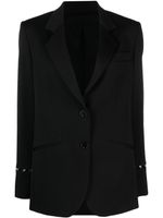 Del Core blazer en laine vierge à simple boutonnage - Noir