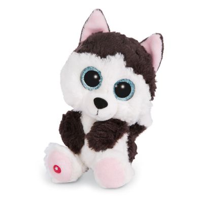 Nici glubschis pluchen knuffel husky barkley, 15cm