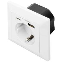 Digitus DA-70615 Stopcontact (onderbouw) Met USB Wit - thumbnail