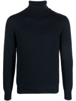 Tagliatore roll-neck wool jumper - Bleu