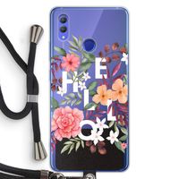 Hello in flowers: Honor Note 10 Transparant Hoesje met koord