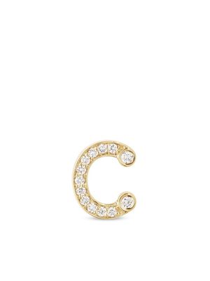 Sophie Bille Brahe puce d'oreille Petite C en or 18ct