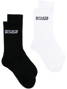 ROTATE BIRGER CHRISTENSEN lot de chaussettes à logo imprimé - Blanc