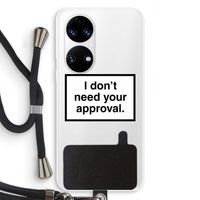 Don't need approval: Huawei P50 Transparant Hoesje met koord Don't need approval: Huawei P50 Transparant Hoesje met koord