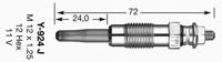 Gloeibougie D-Power NGK, Spanning (Volt)11V, u.a. für BMW, Alfa Romeo, Mercedes-Benz, Opel, Ford, Renault, Citroën, Peugeot, Talbot, Fiat, Lancia, Sea - thumbnail